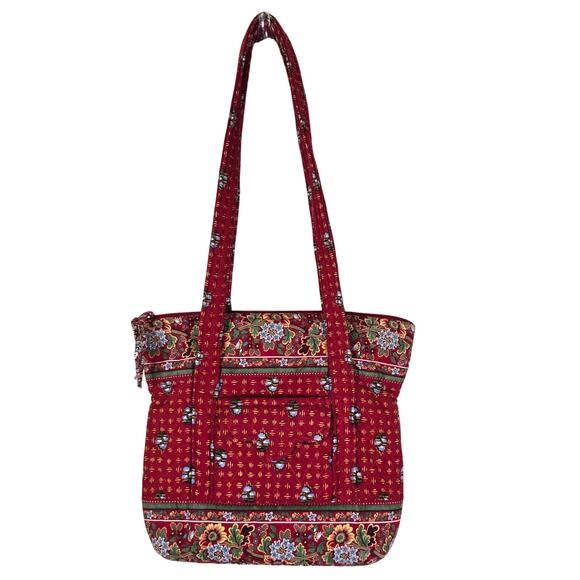 Vera Bradley Handbags - Vintage Vera Bradley Red Provincial Floral Shoulder Bag Retired Cottagecore READ